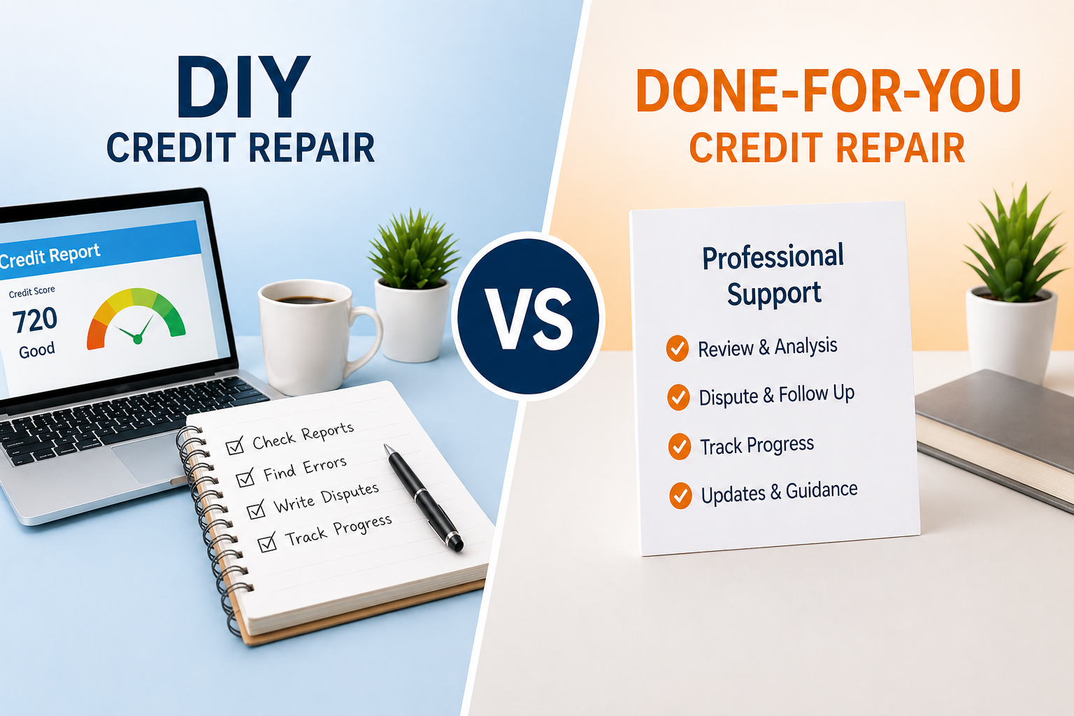 DIY credit repair vs done-for-you credit repair comparison