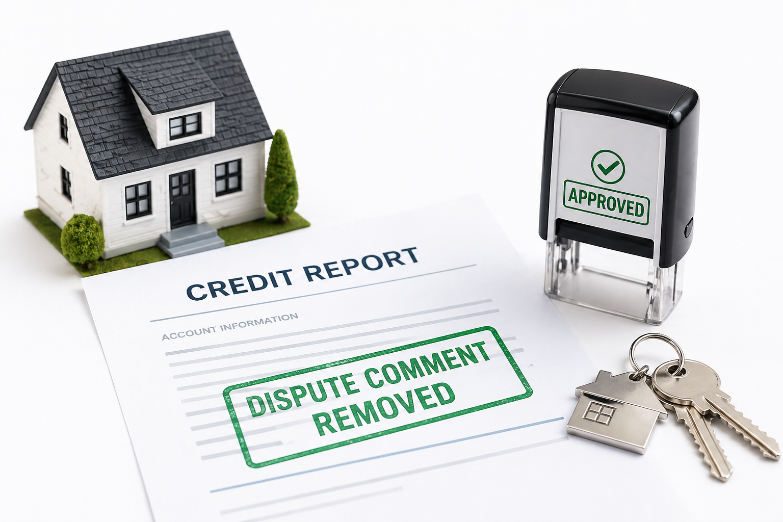 How to remove dispute comments from a credit report before closing on a house